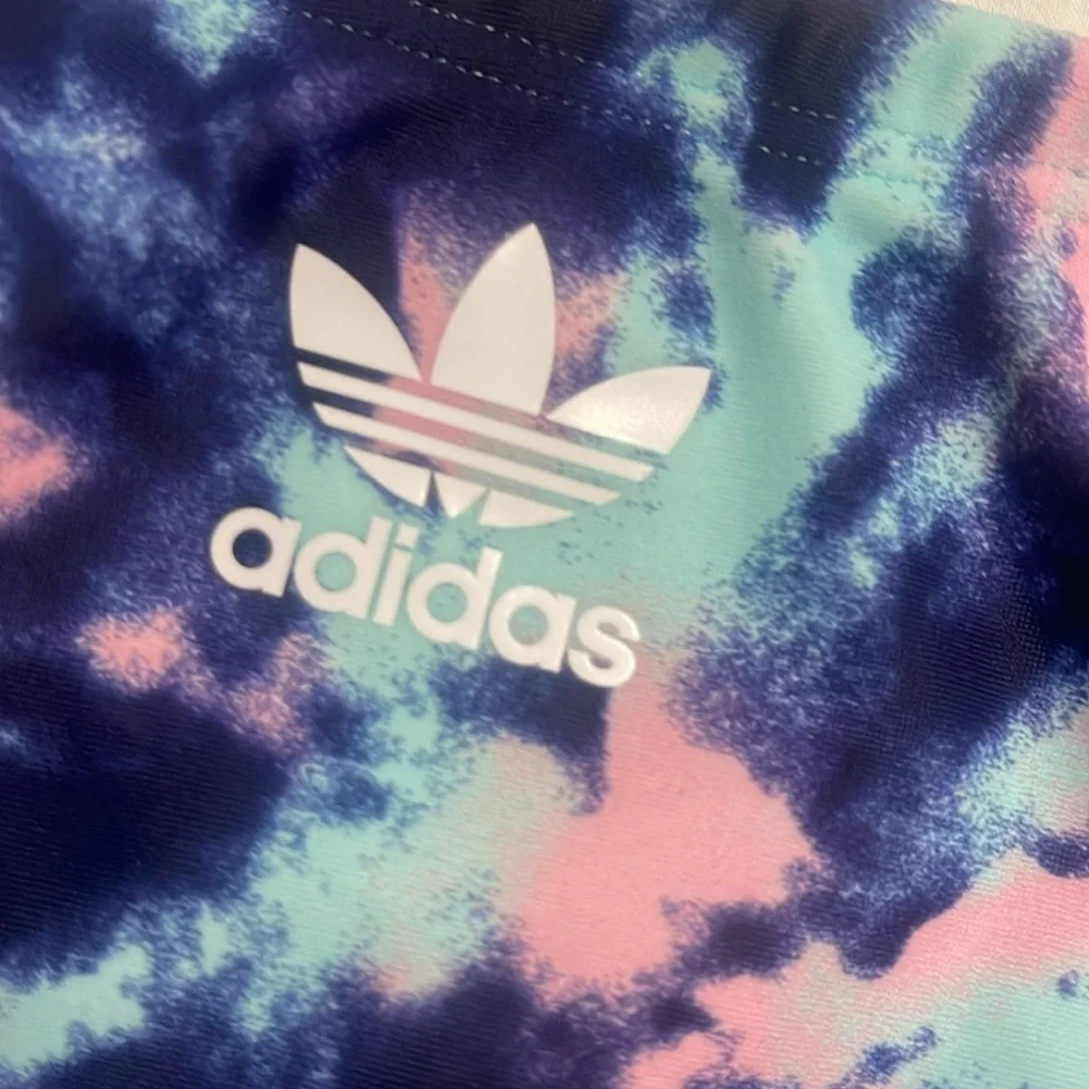Adidas Multicolor Bandeau swim suit Top only tie dye new - Picture 5 of 5